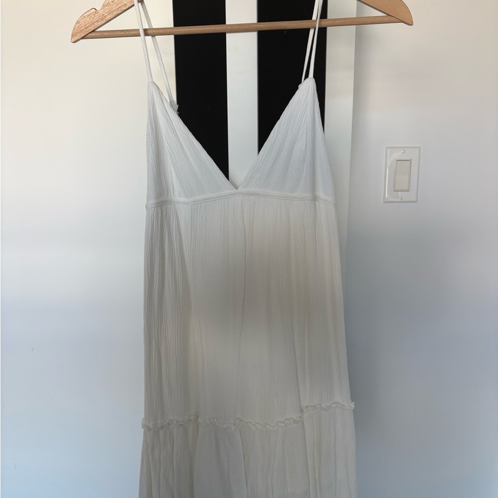 Garage White Spaghetti Strap Mini Dress